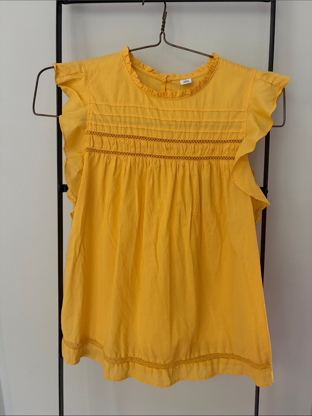 Old Navy Yellow Ruffle Sleeve Camisole Top